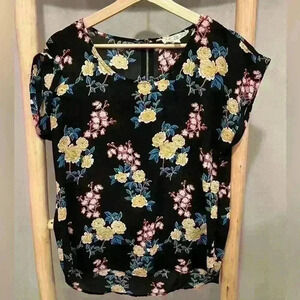 Pink Rose size medium sheer blouse